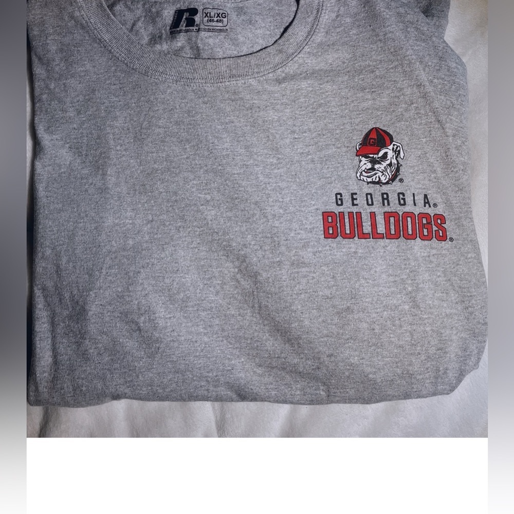 Georgia Bulldog Gray and Red Long Sleeve T​